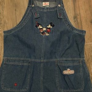 Vintage Disney Mickey Minnie Denim Dress Size M